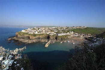 Port Isaac Harbour - The view from the top of Roscarrock Hill