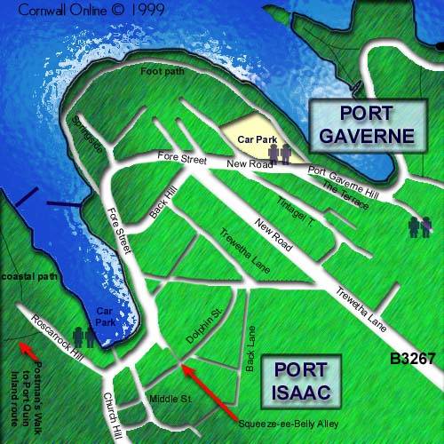 Port Isaac and Port Gaverne Map